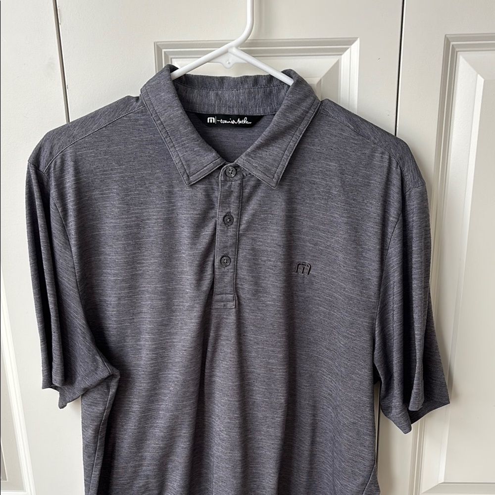 Travis Mathew Gray Polo Shirt with Classic Design